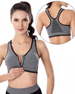 SUNNYME Woman Sports Push-Up Bra Opening Front without Armature Brassiere Yoga Jogging